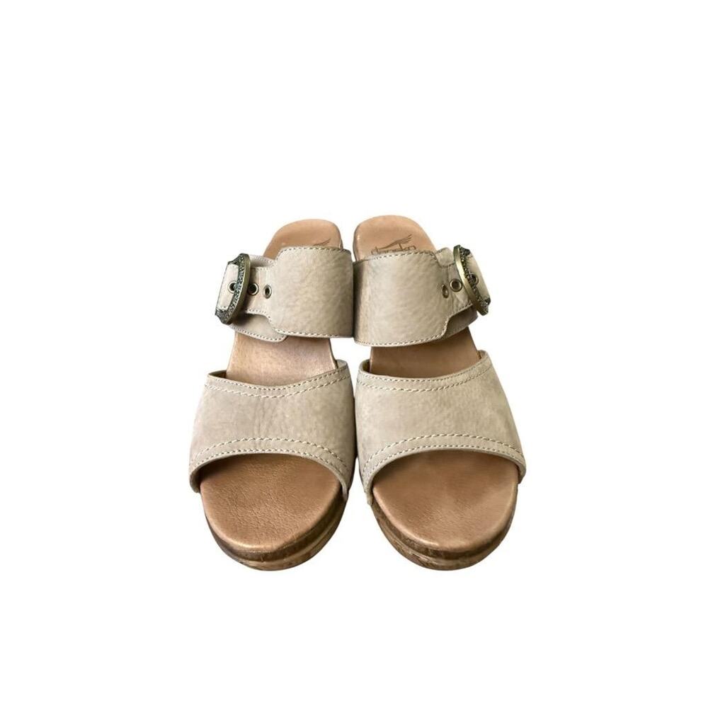 Dansko Ramona Brown Leather Slide Sandal Heel Women size 37 US 7 - Picture 3 of 5
